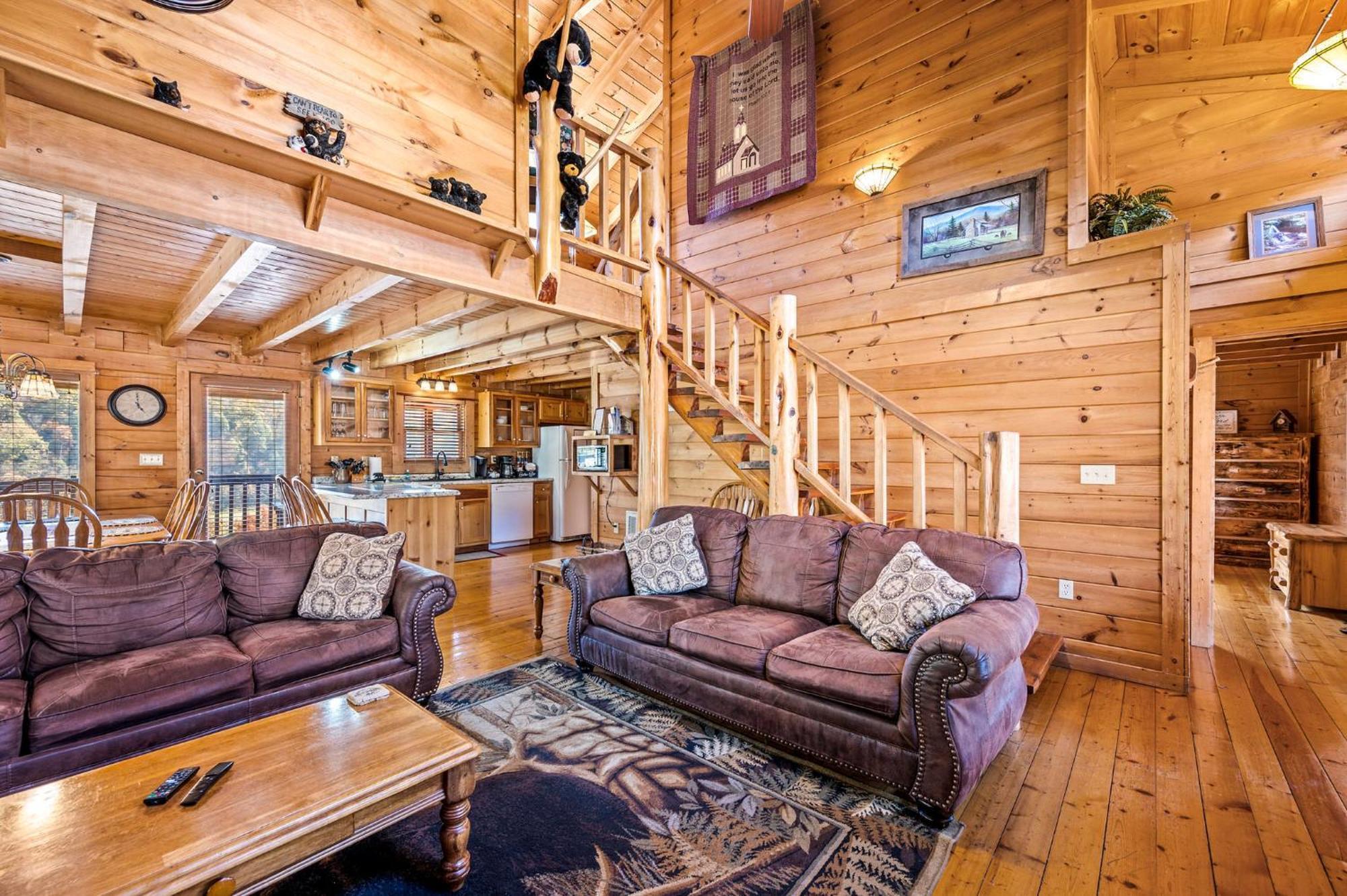 Bearfoot Pines - True Log Cabin - Wi-Fi, Hot Tub, Fishing, Deck With Views! - Mins To Pf Sevierville Exterior foto